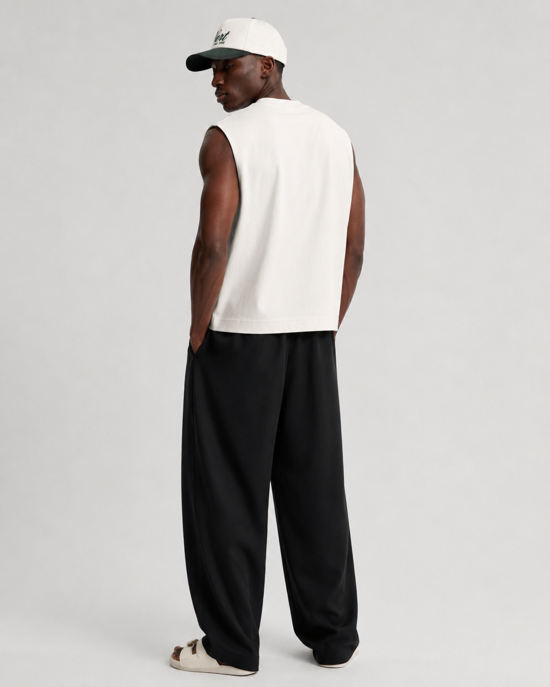 Boxy Sleeveless Tee Cream