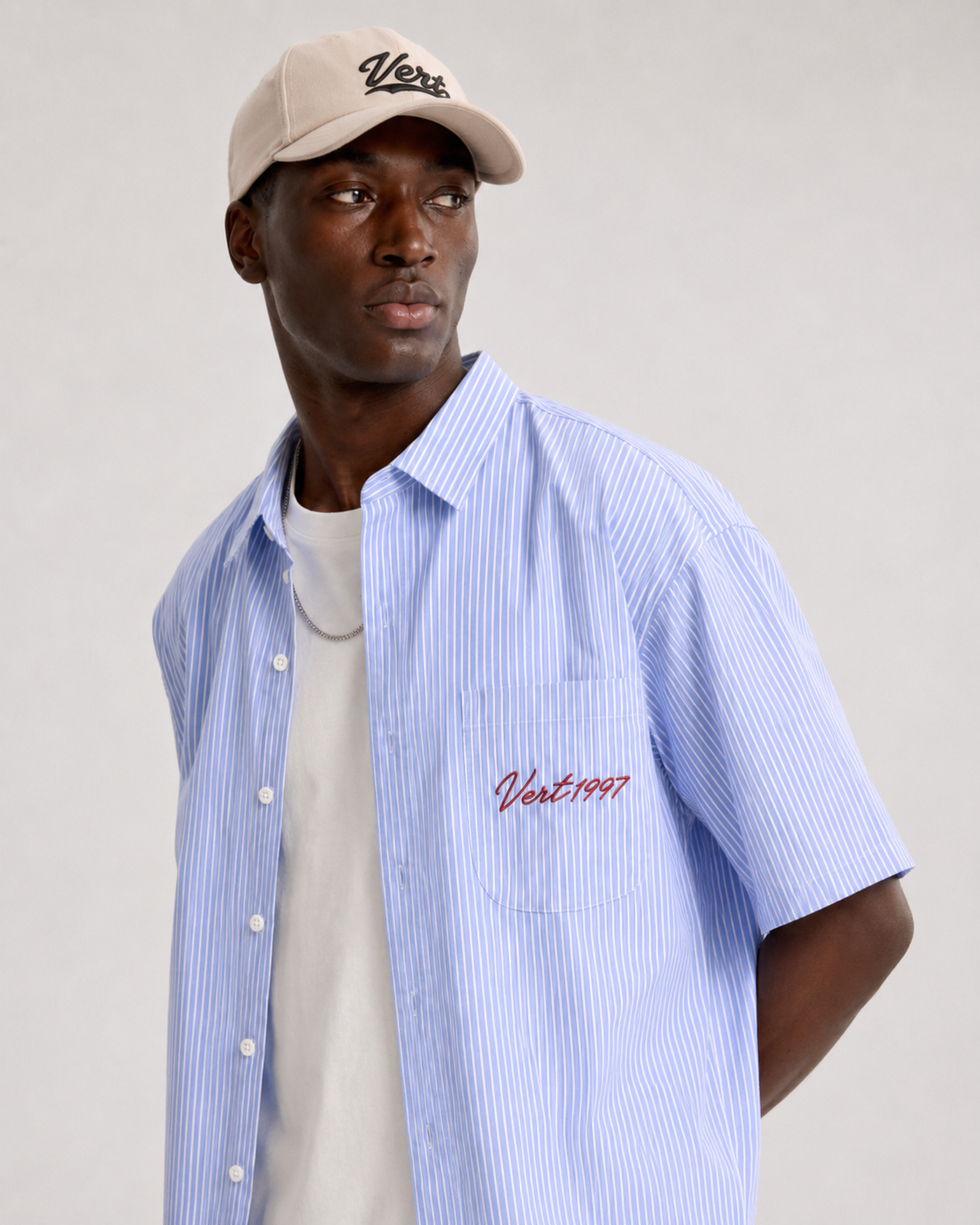 Sky Stripe Button Shirt