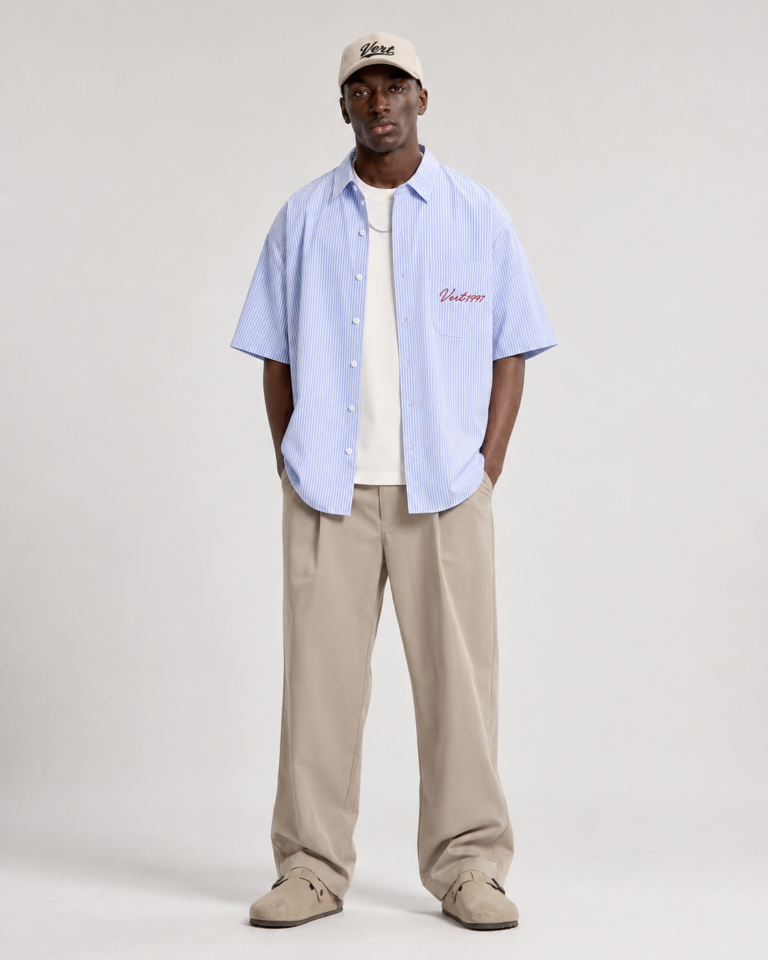 Sky Stripe Button Shirt
