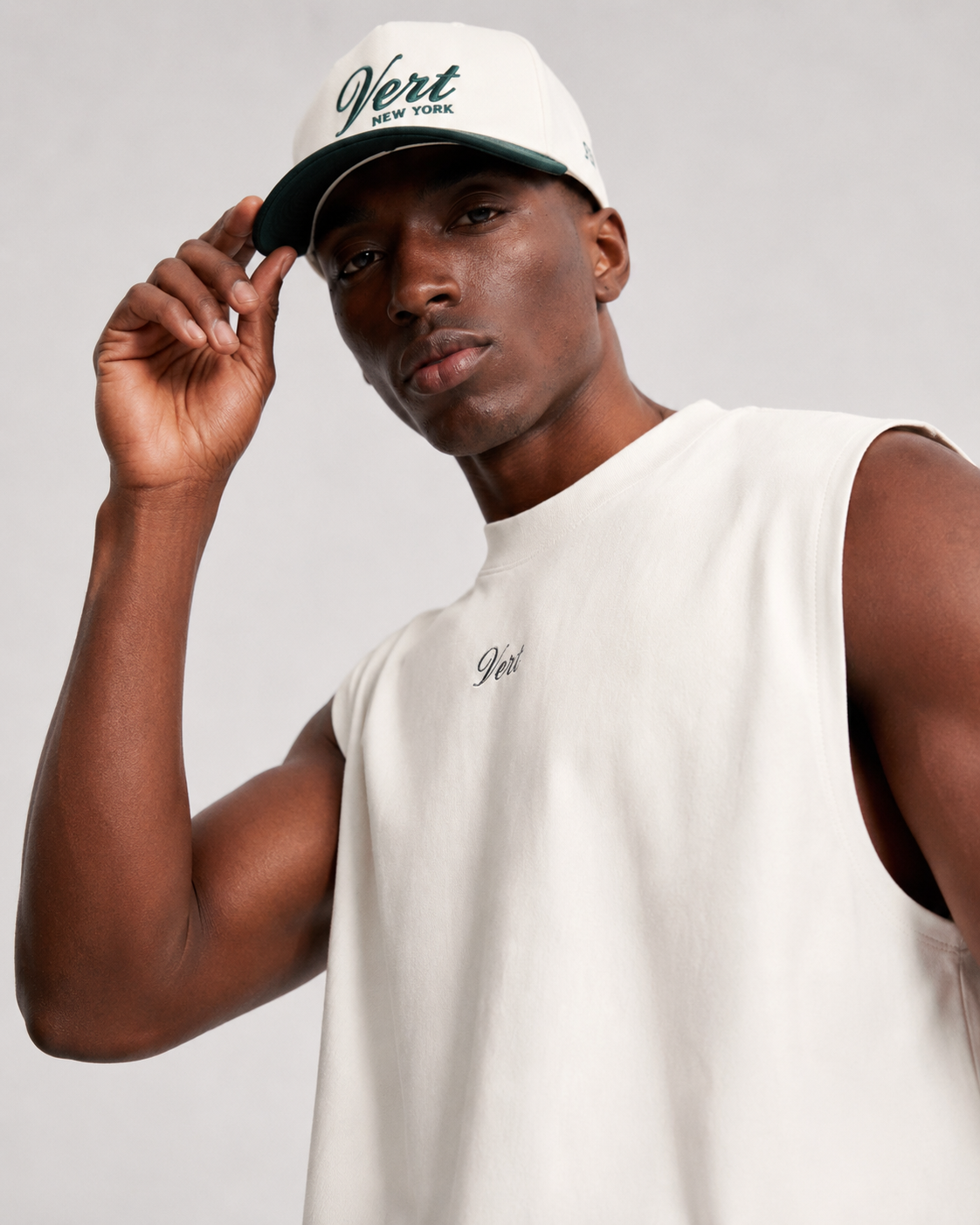 Boxy Sleeveless Tee Cream