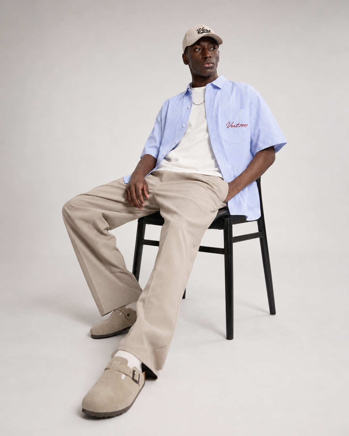 Sky Stripe Button Shirt