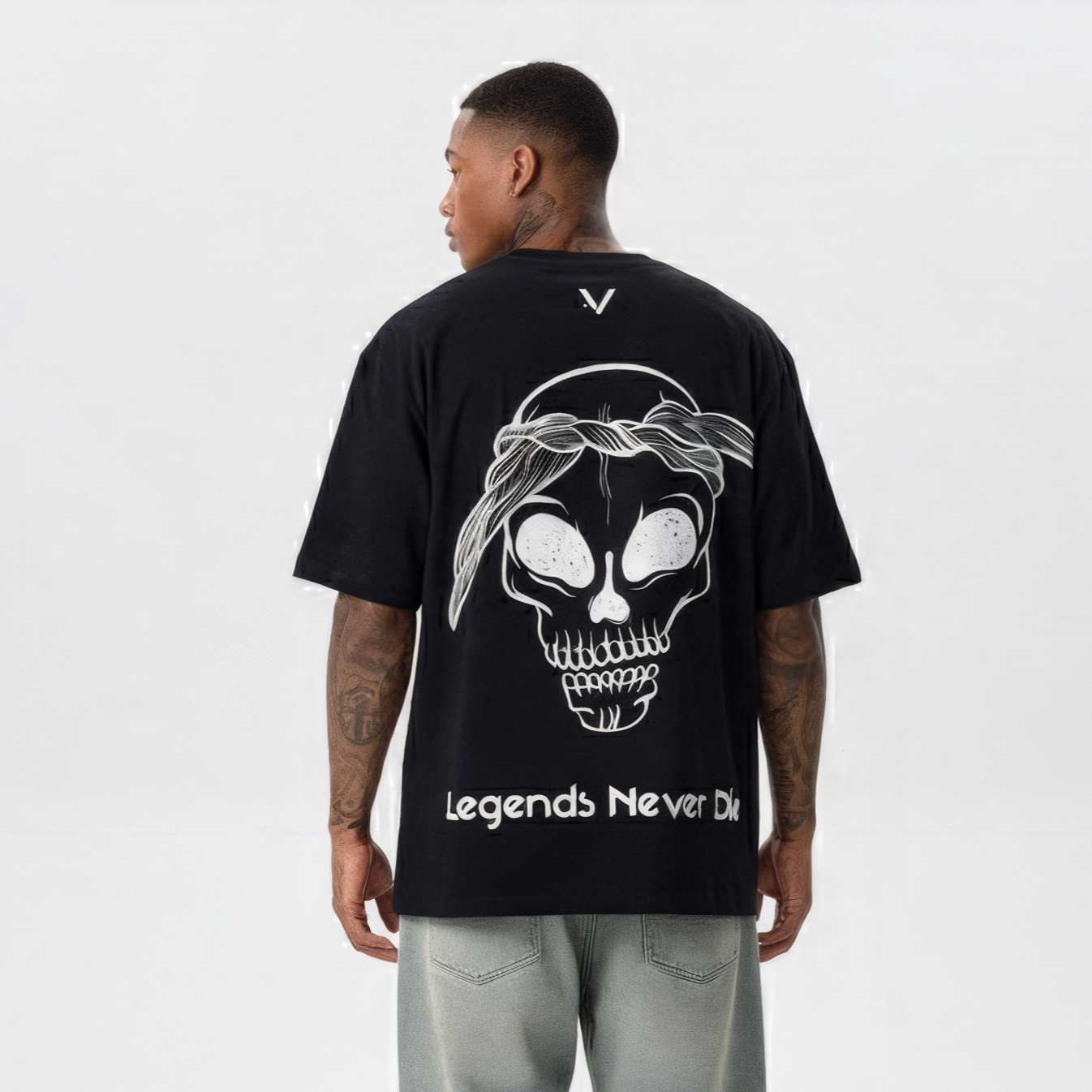 Streetwear Vert Bandana Skull