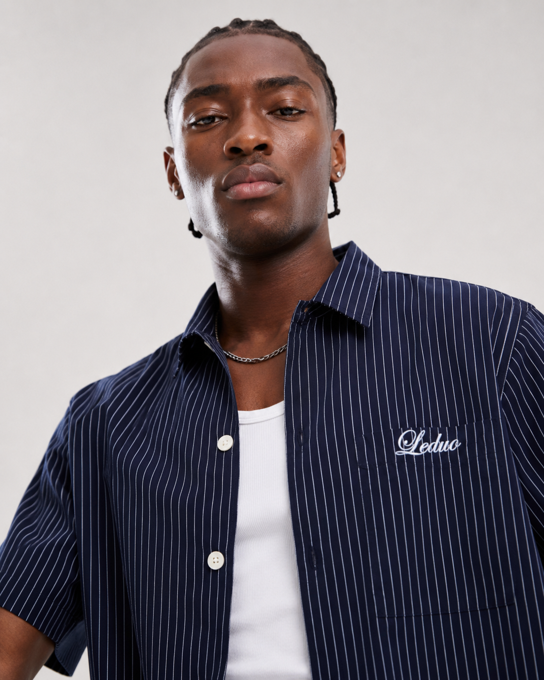 VERT Metro Shirt Navy Stripe