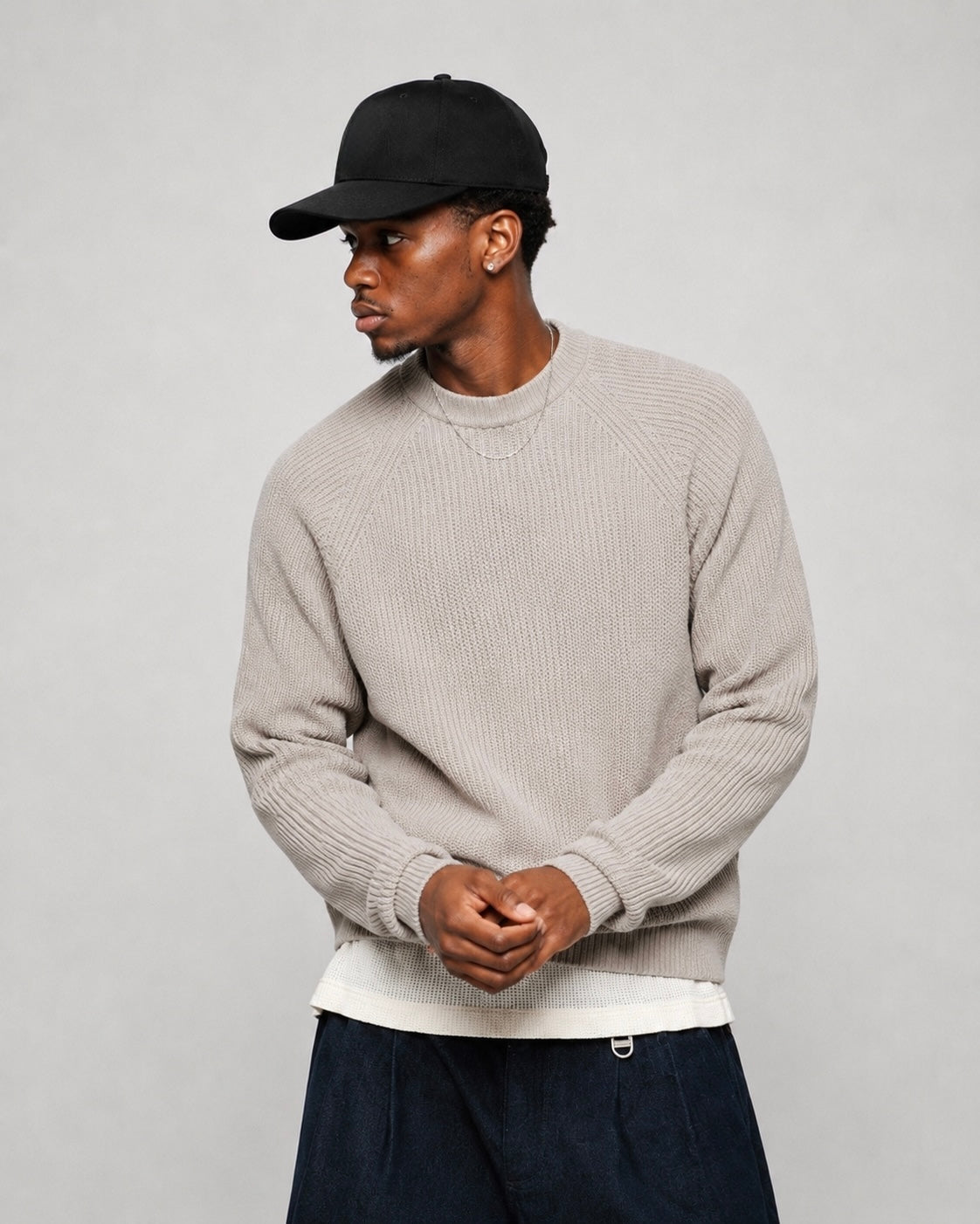 Stone Boxy Knit