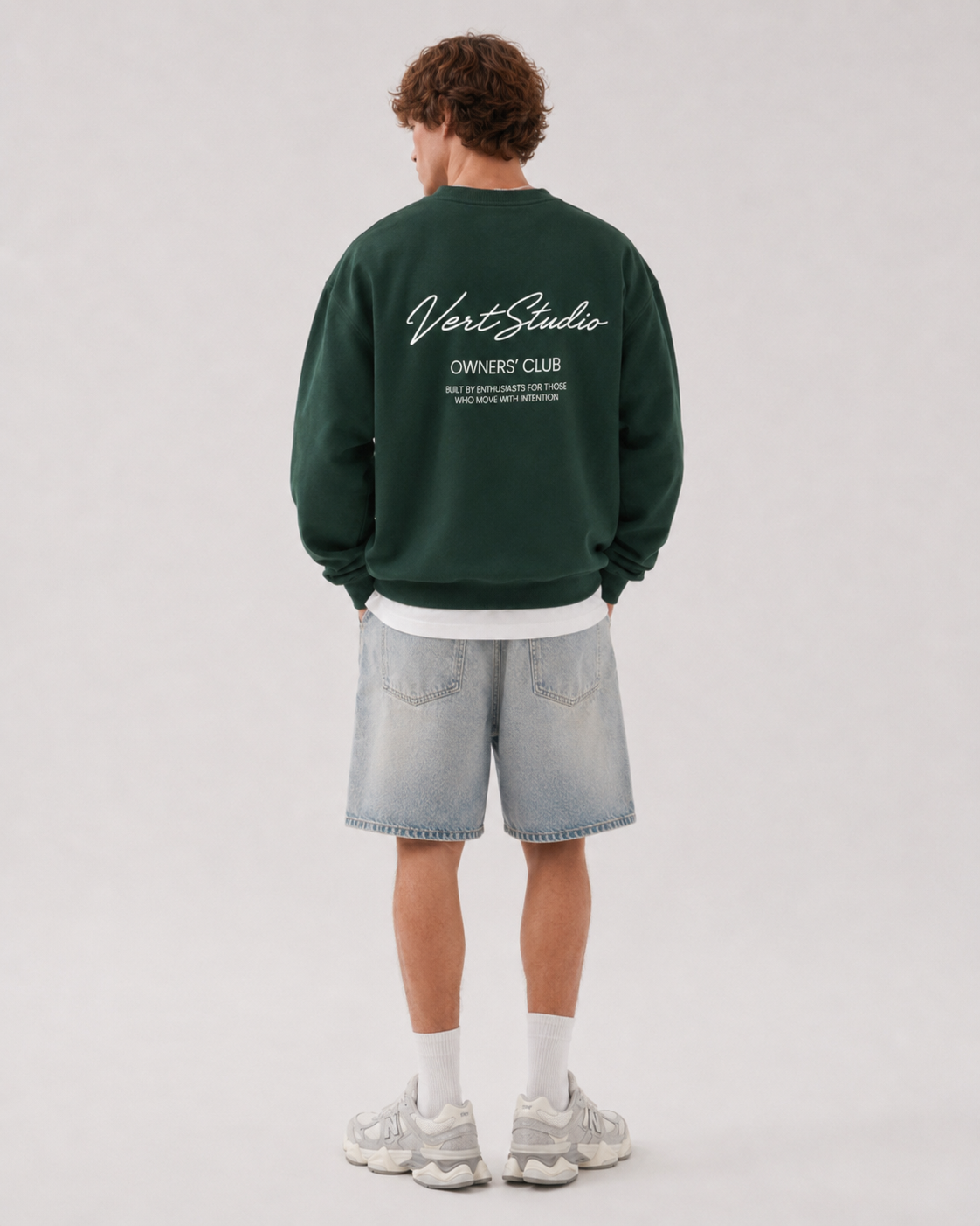 Sudadera estampada con retrato – Carbón