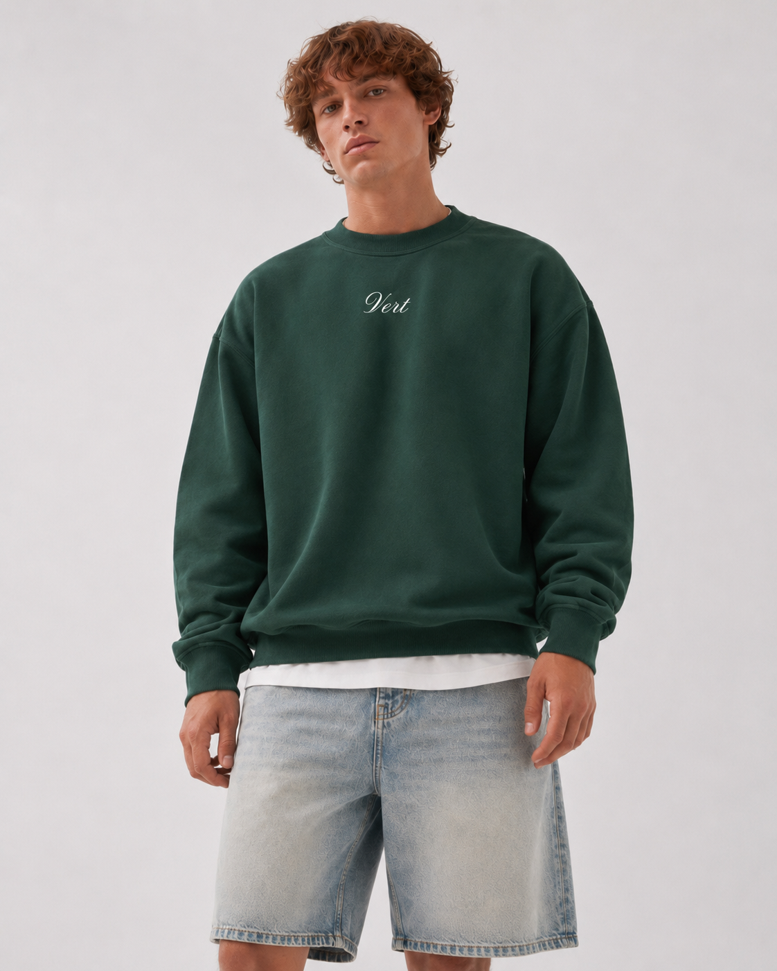 Sudadera estampada con retrato – Carbón