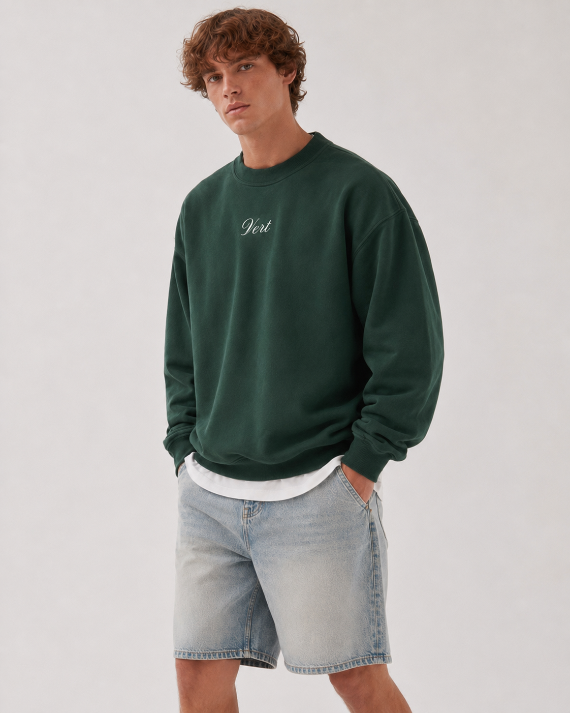Sudadera estampada con retrato – Carbón