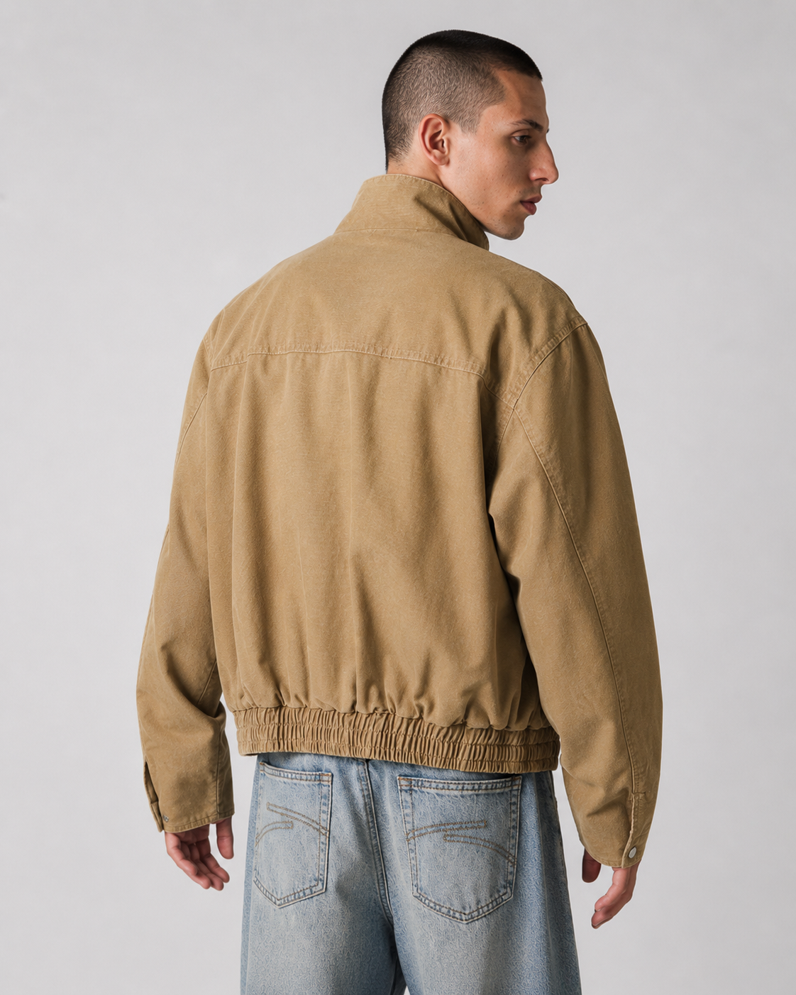 Olive Crest Sherpa Jacket