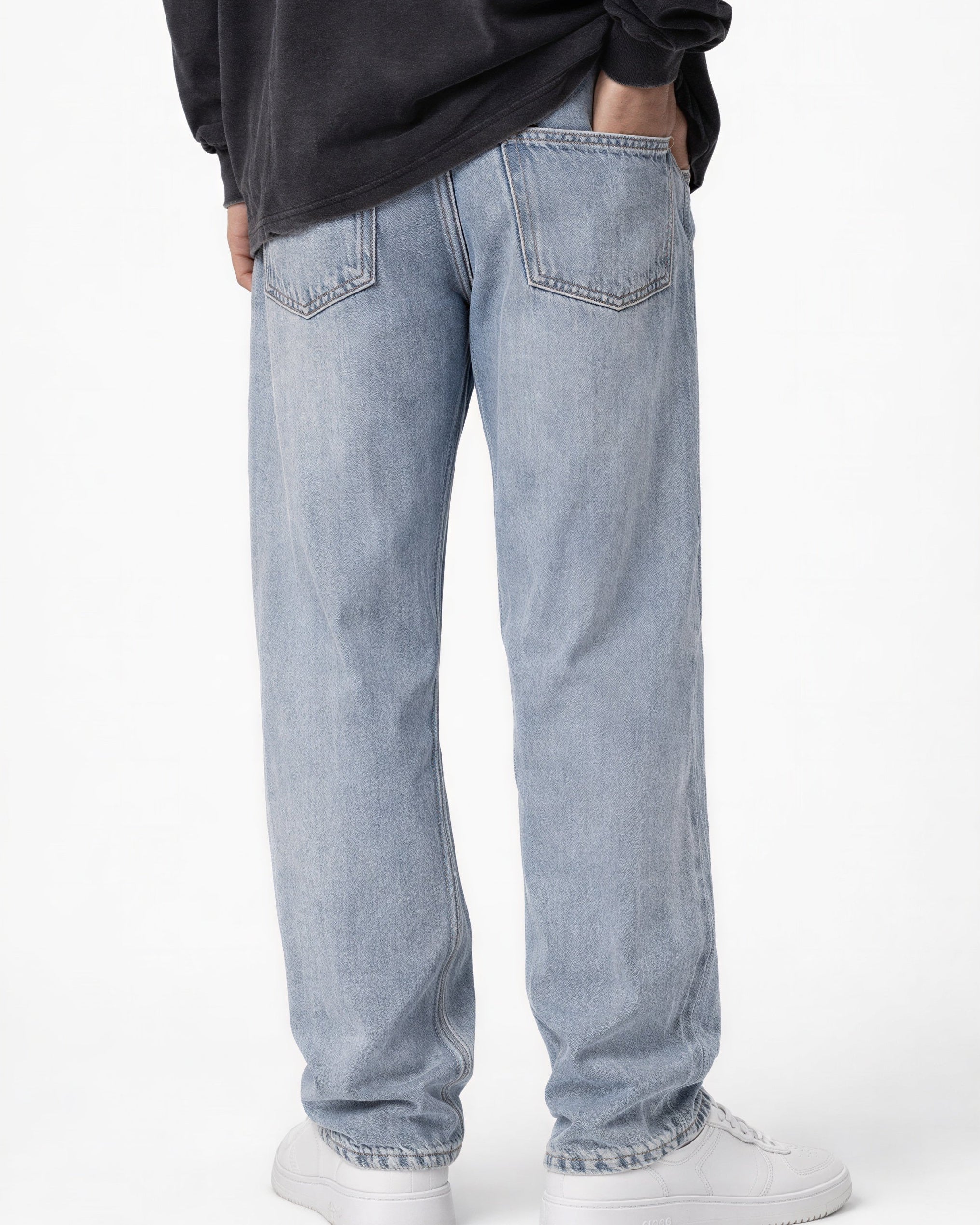 Classic Straight Denim – Light Blue
