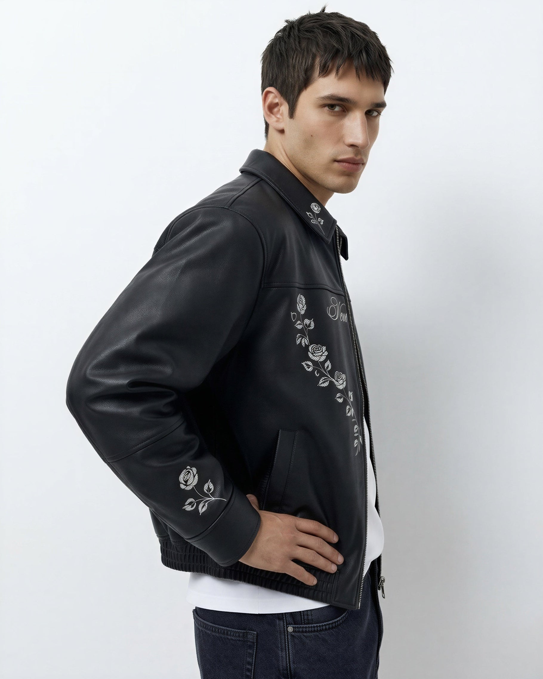 Leren Jack met Rozenborduursel