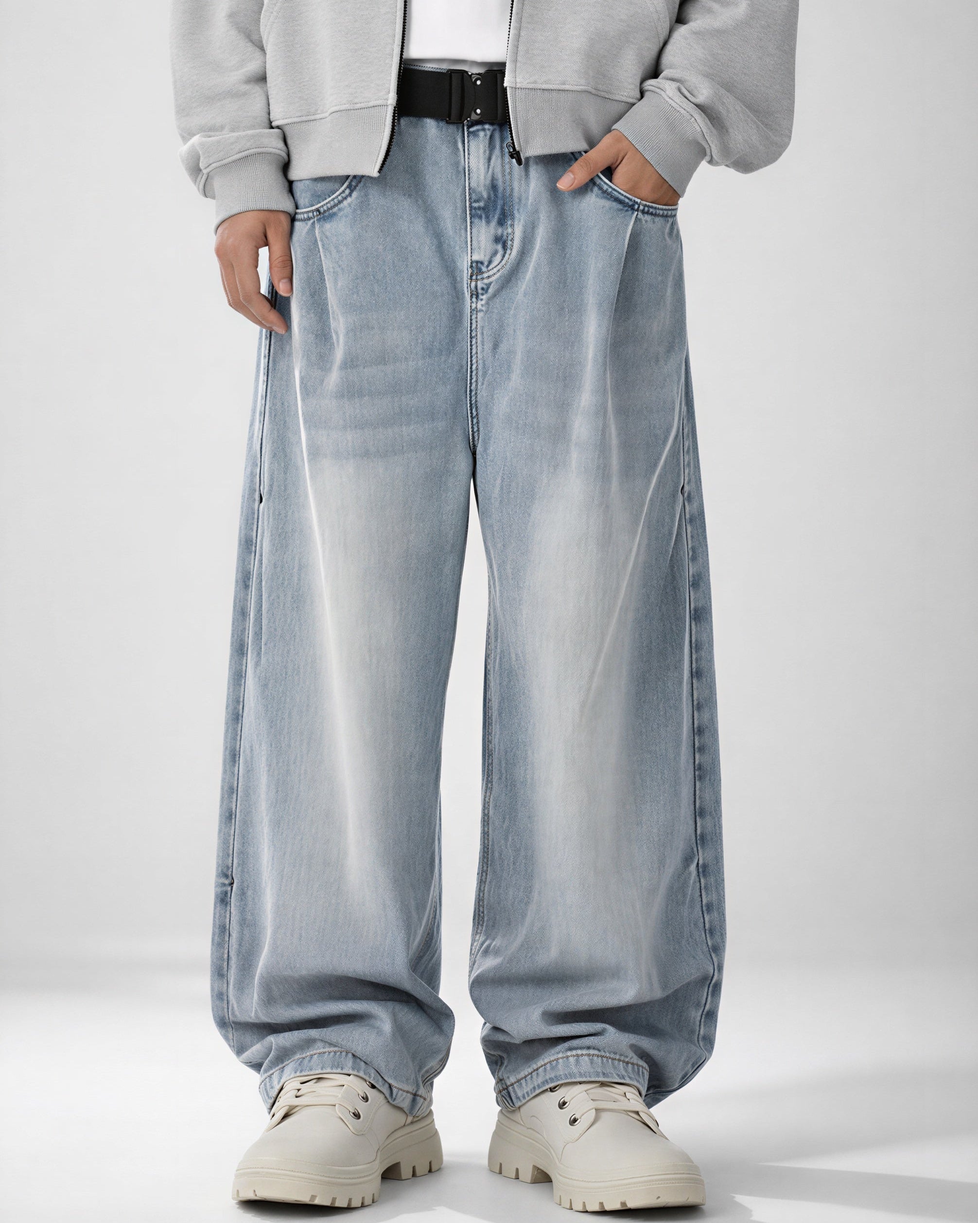 Pantalones Anchos Vaqueros Degradados (Ice Fade)