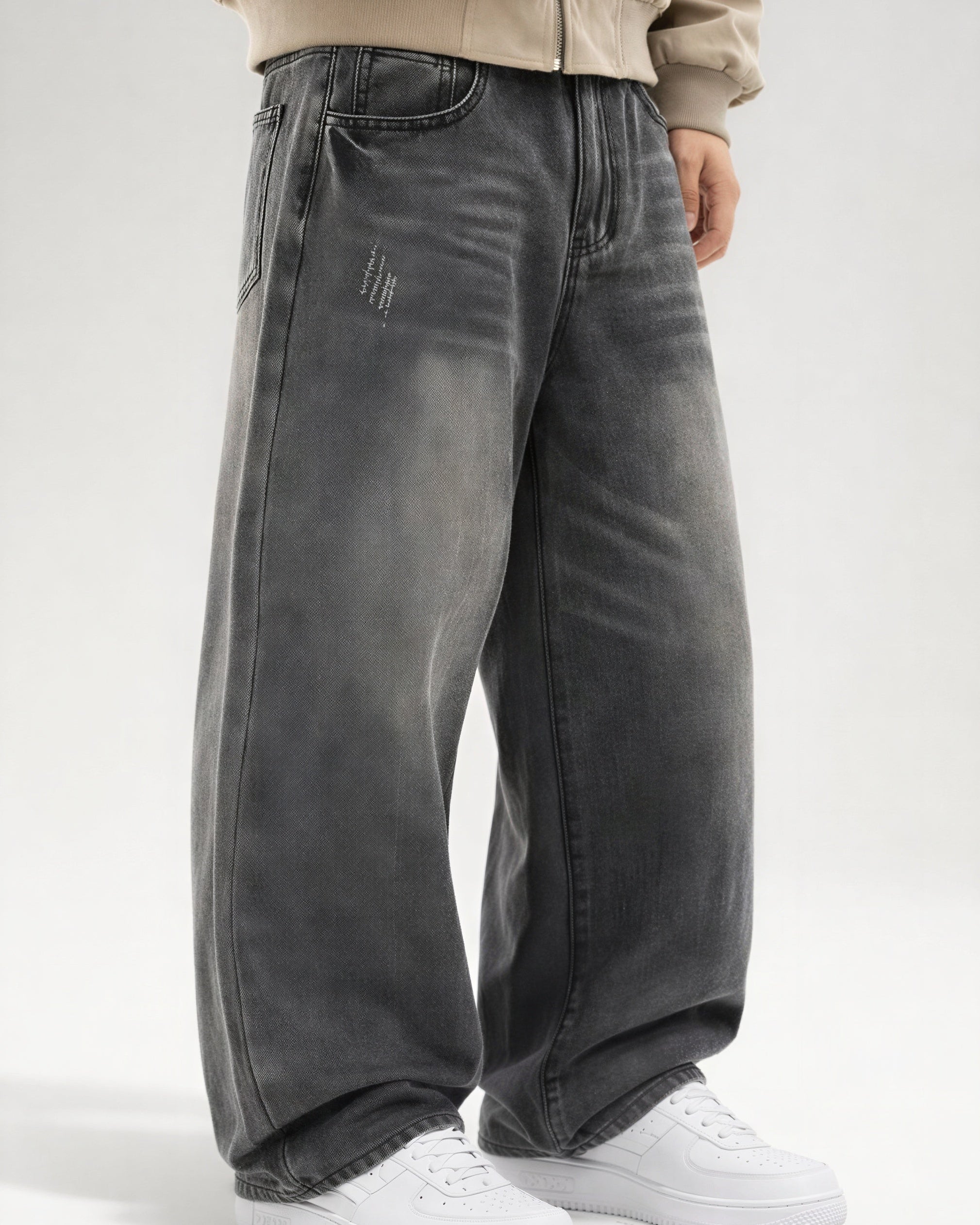 Shadow Wash Wide Jeans