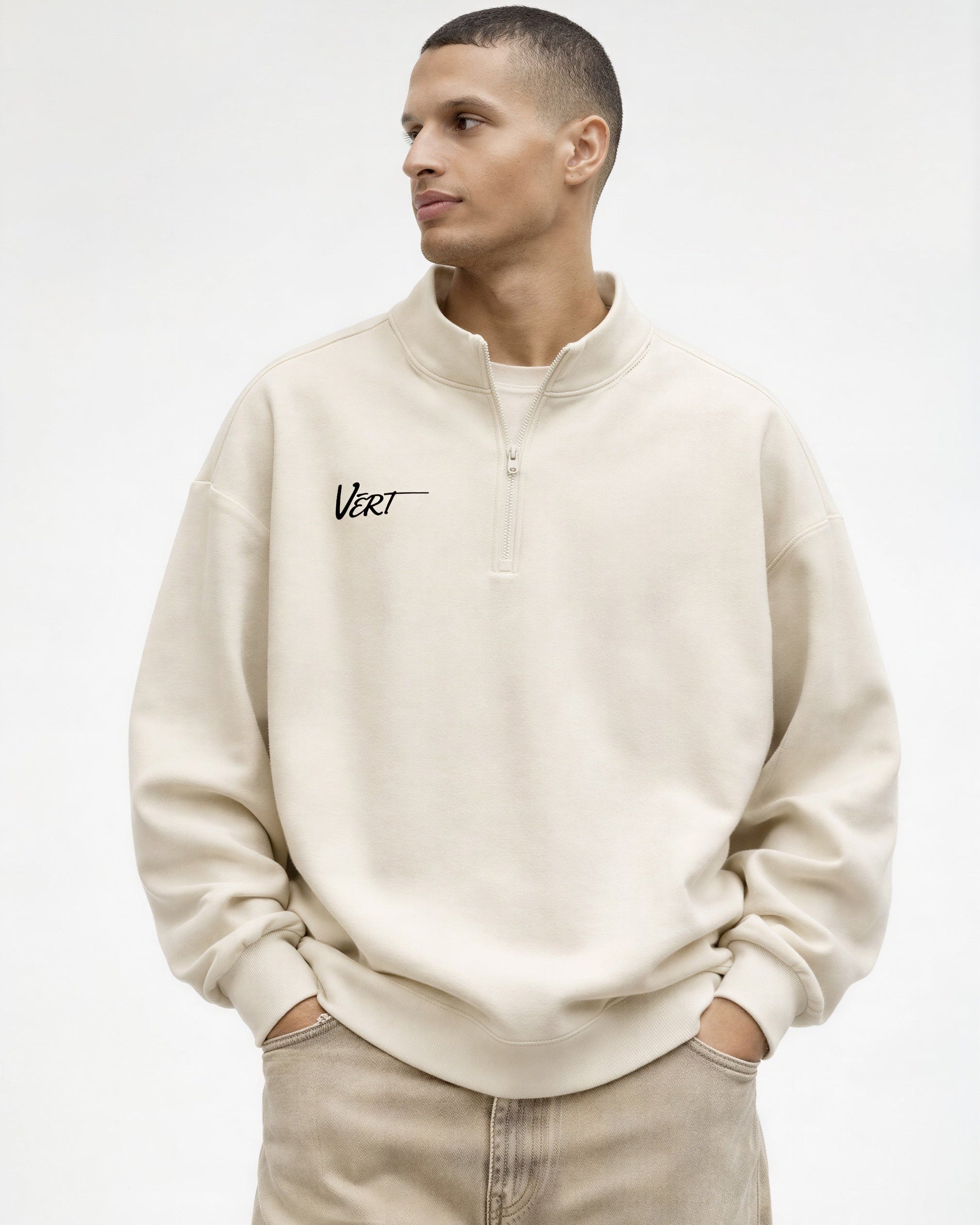Sand Quarter Zip